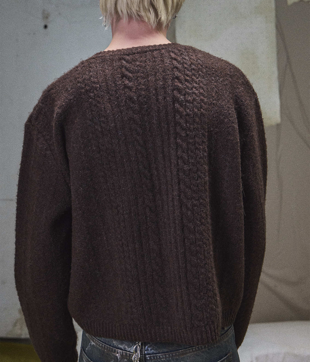 Cable Knit Crewneck Sweater