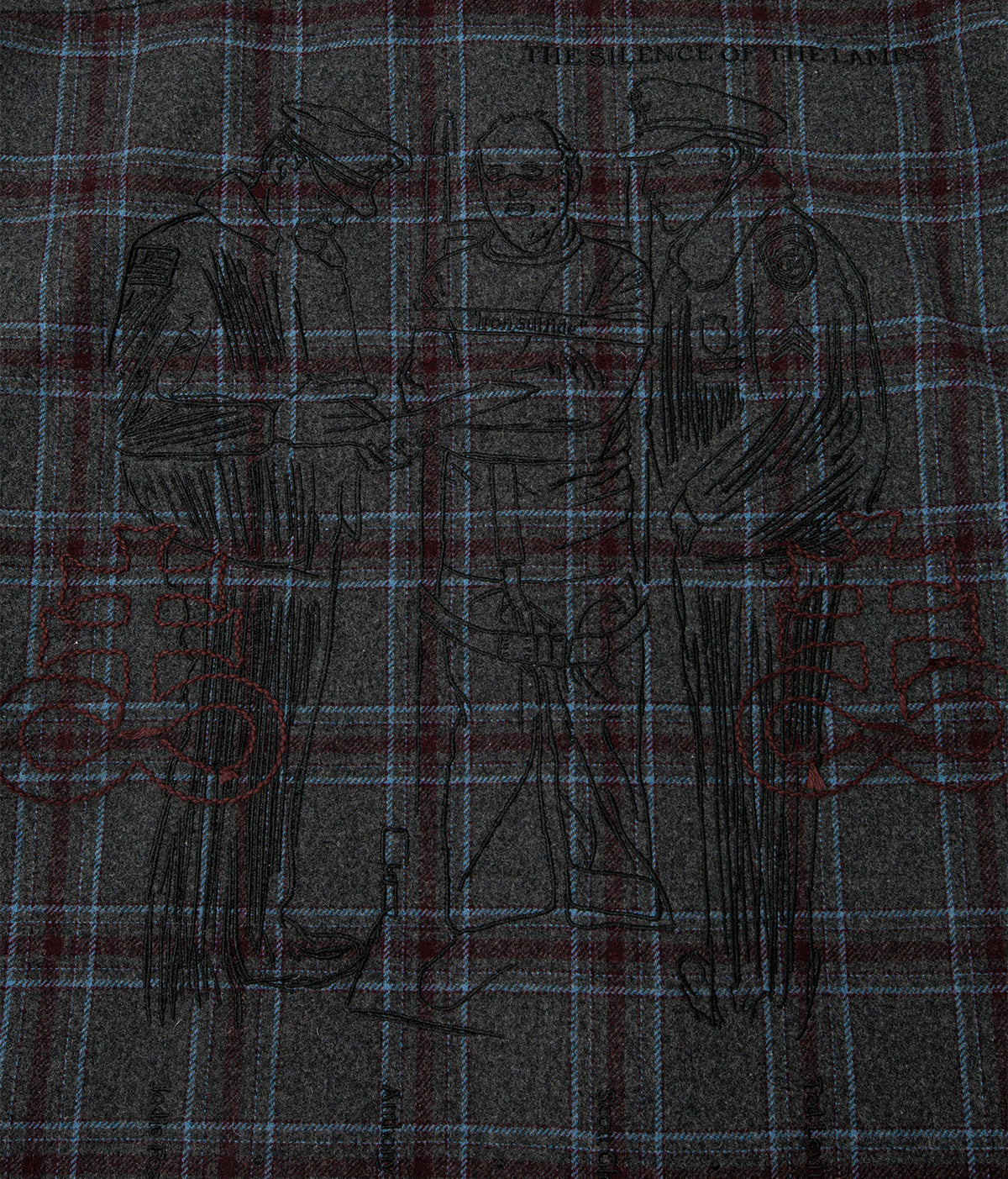 Embroidered Plaid Cropped Shirt