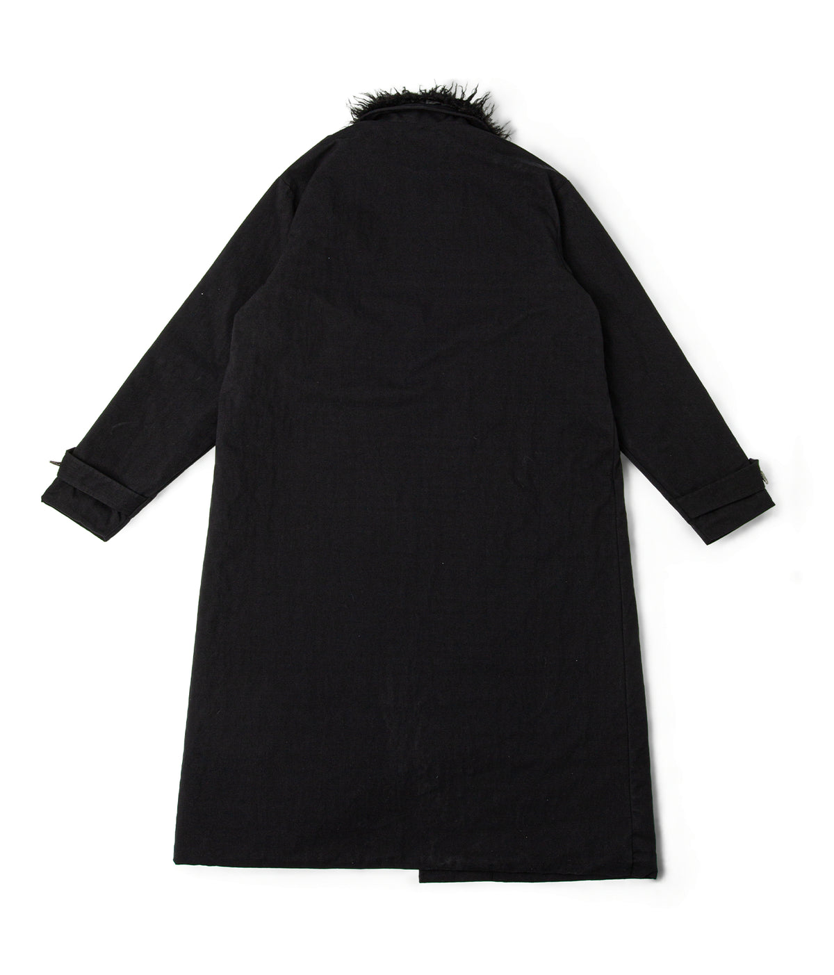 Horn Button Fur Collar Long Coat