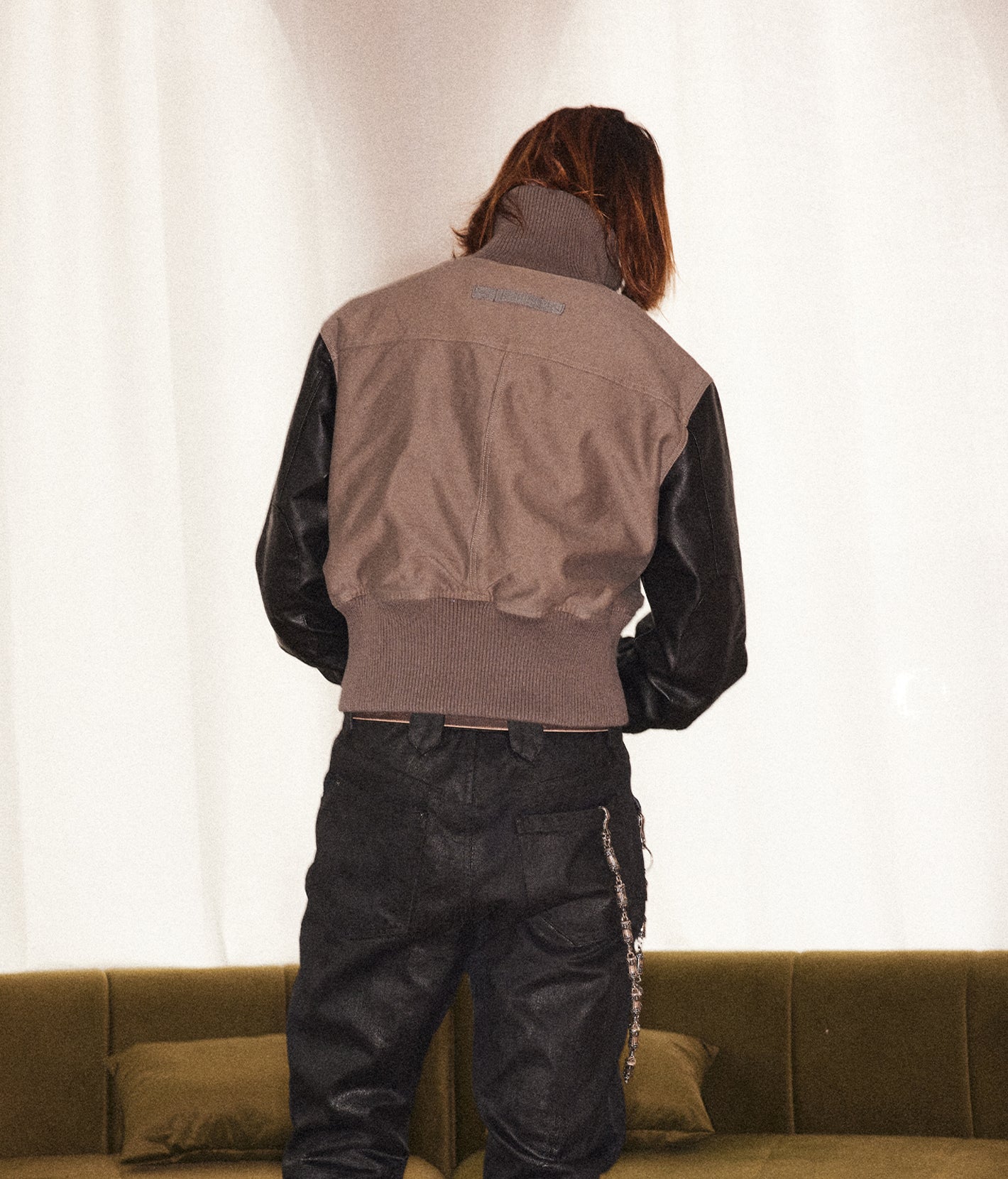 Leather-Sleeve Utility Jacket | Richill Melancholy