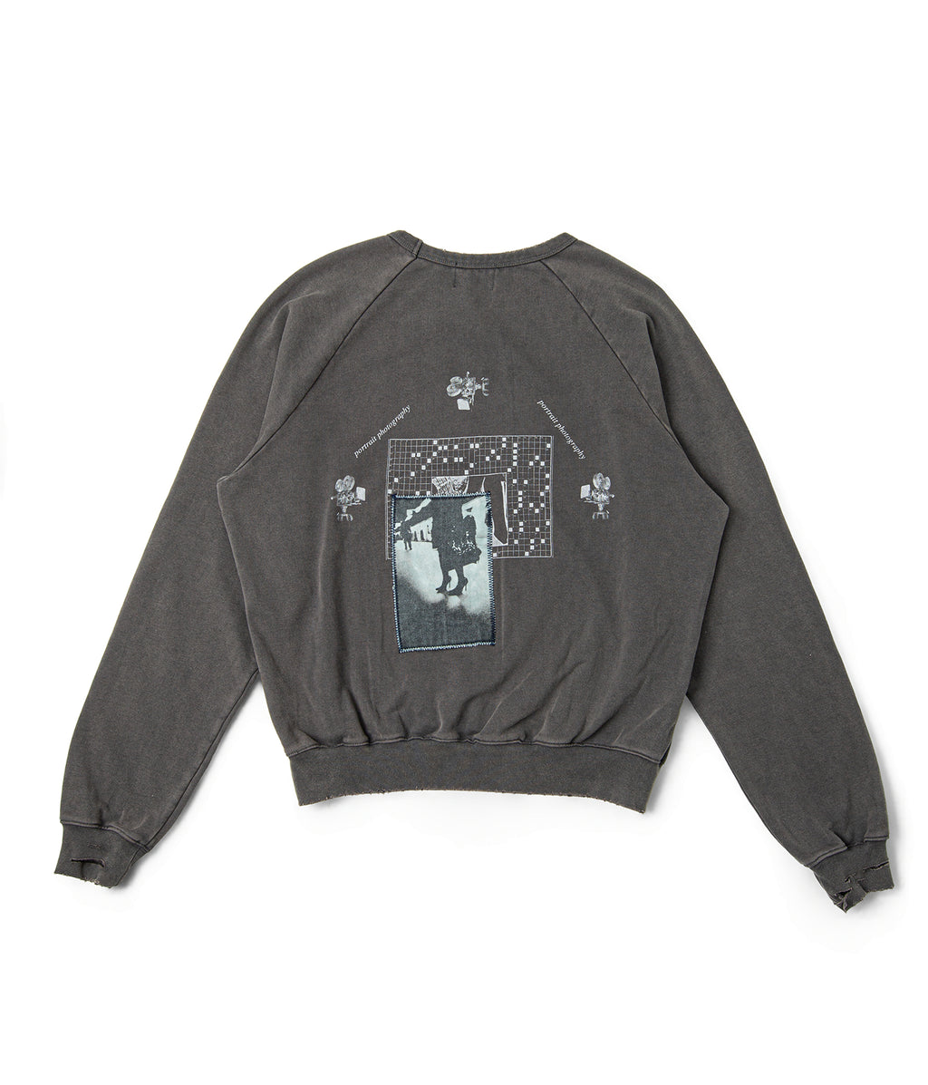 Lenin Portrait Distressed Crewneck Sweatshirt