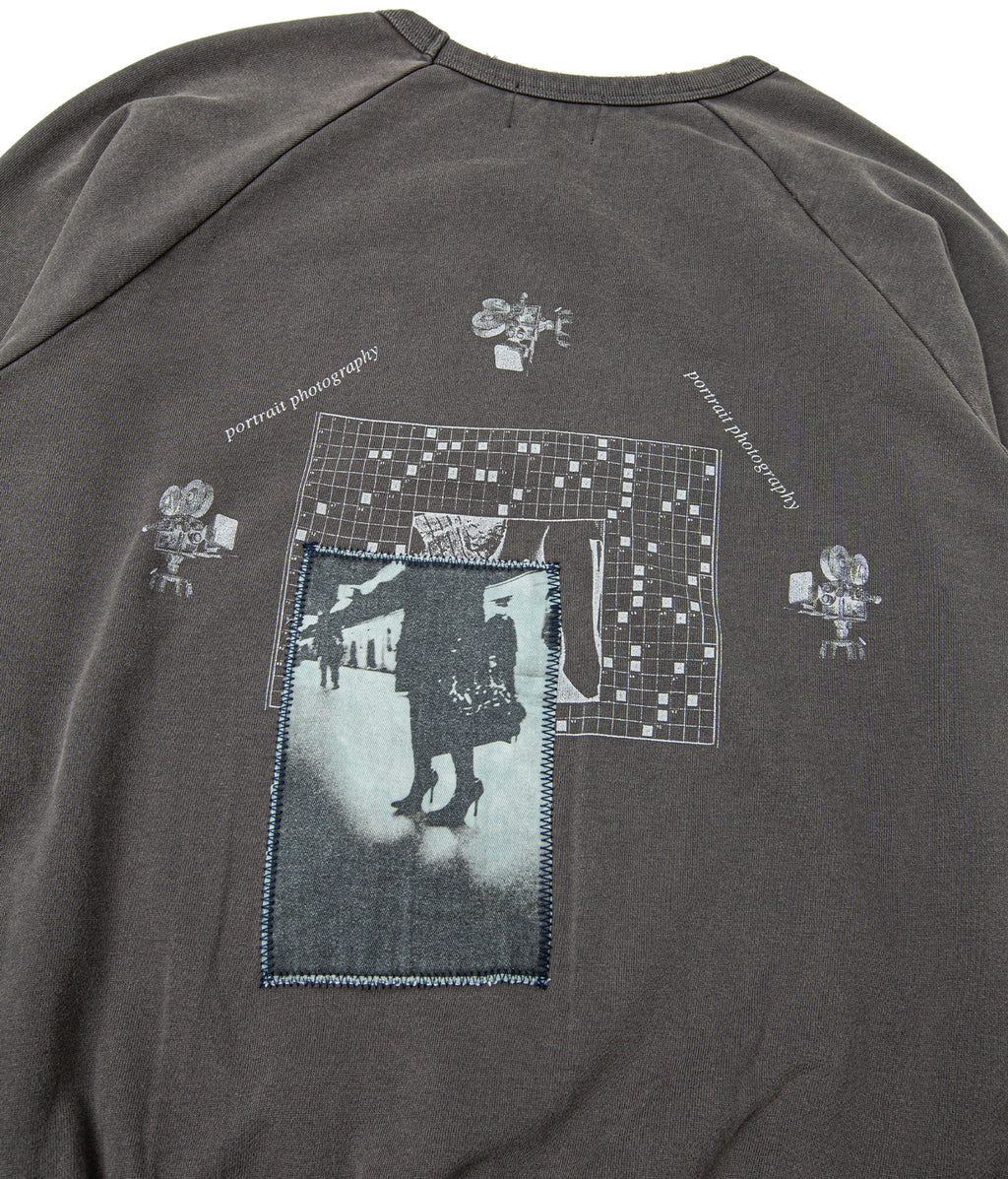 Lenin Portrait Distressed Crewneck Sweatshirt
