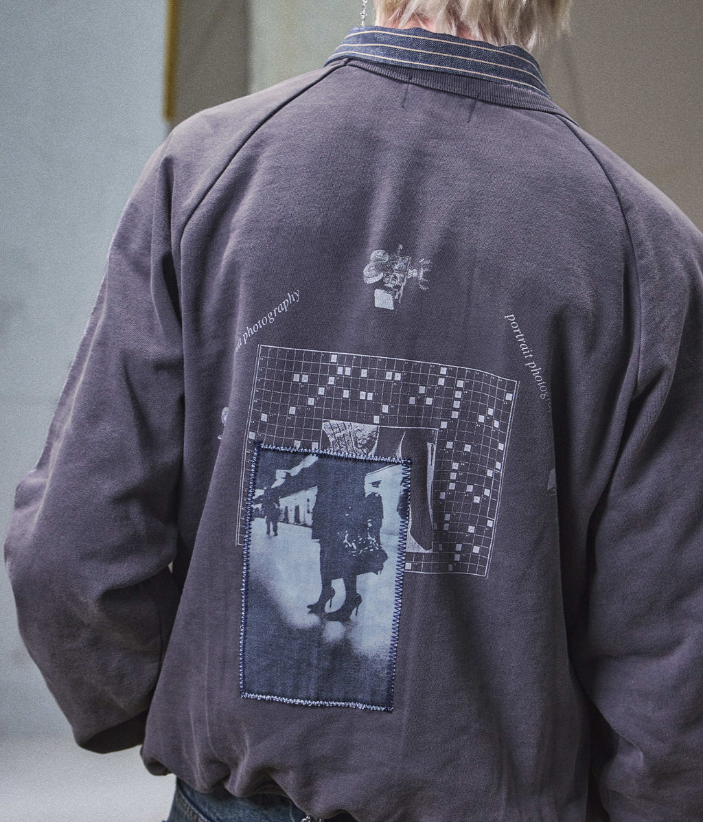 Lenin Portrait Distressed Crewneck Sweatshirt