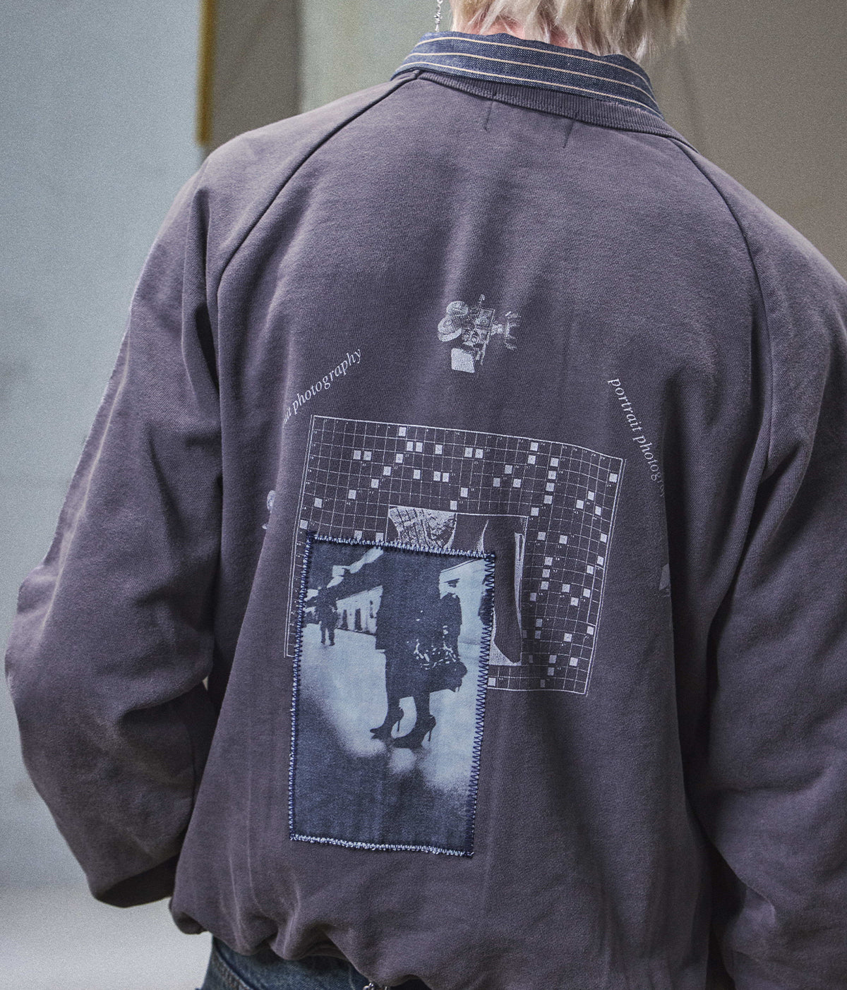 Lenin Portrait Distressed Crewneck Sweatshirt