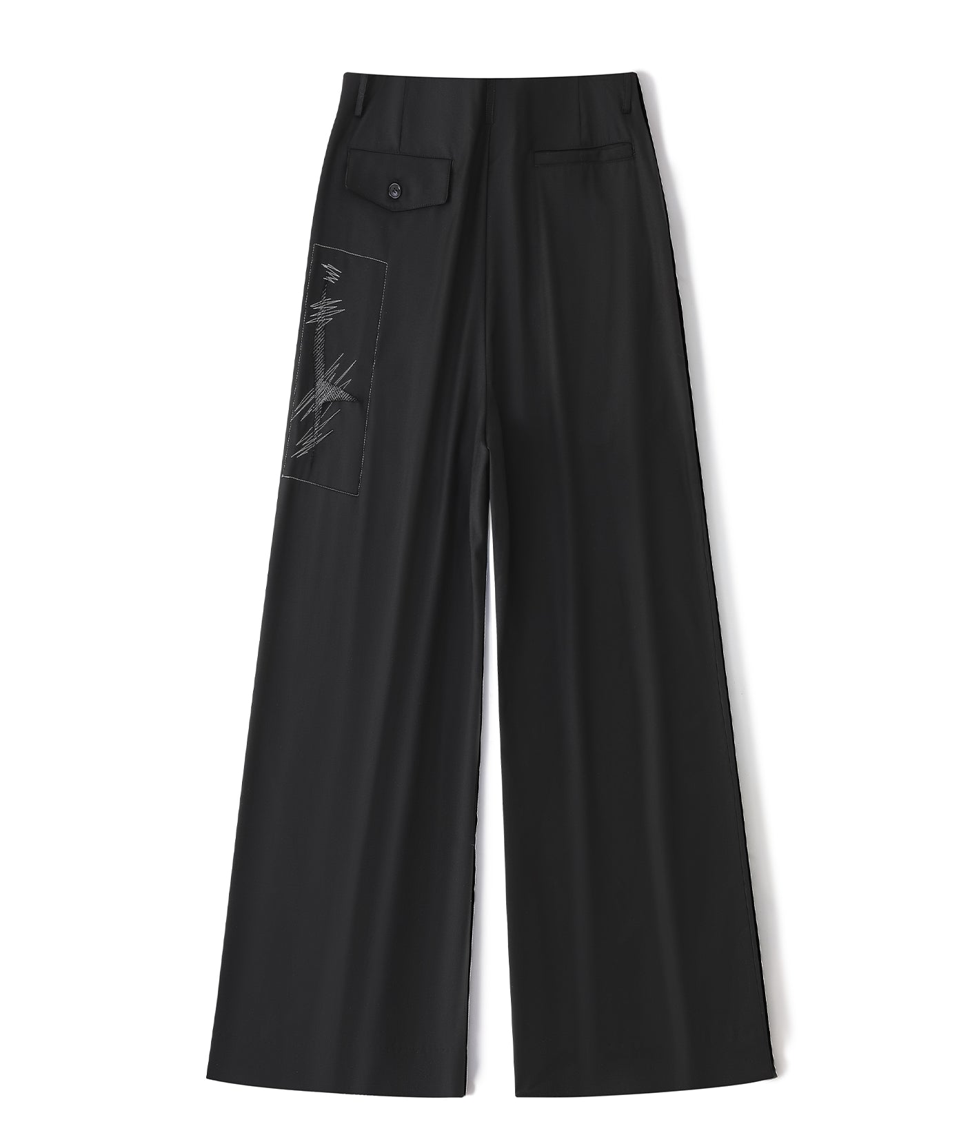 Patch Wool Tailored Trouser