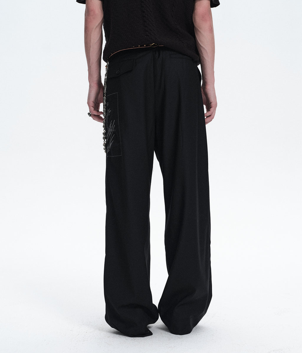 Patch Wool Tailored Trouser