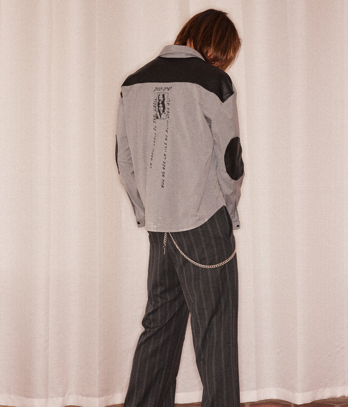 Portrait Print Button-Down Shirt | Richill Melancholy