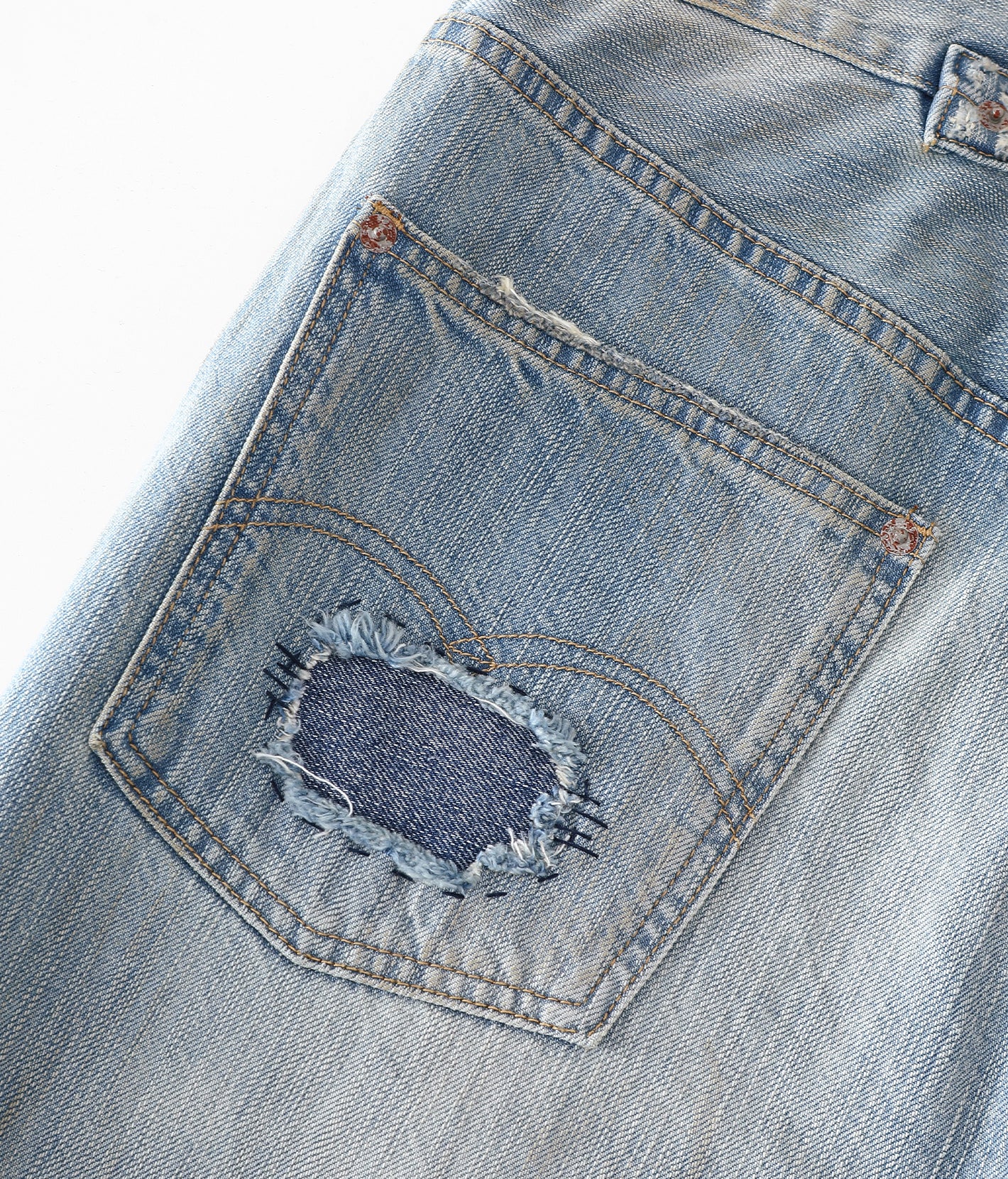 Rust Button Selvedge Denim