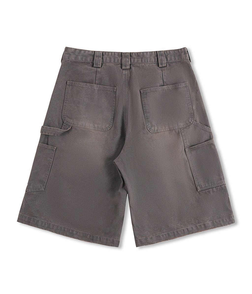 Studded Washed Canvas Shorts