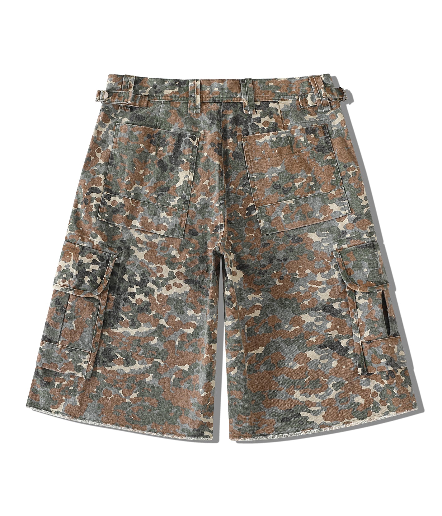 Vintage Washed Camouflage Cargo Shorts