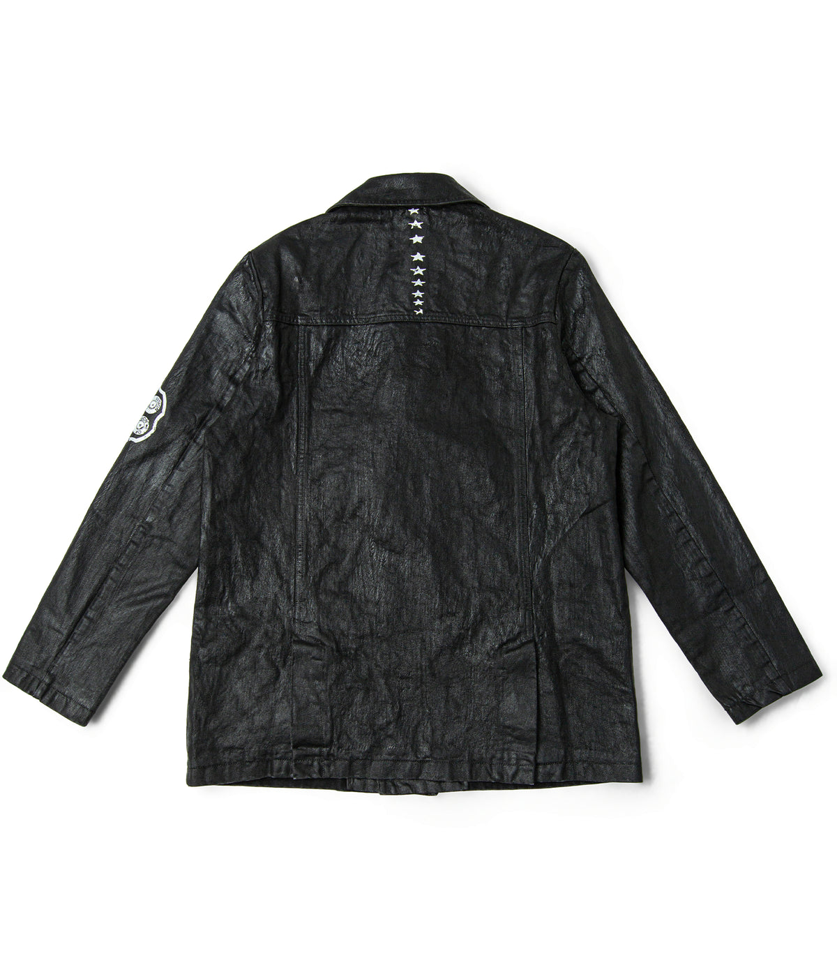 Waxed Cotton Double-Breasted Blazer