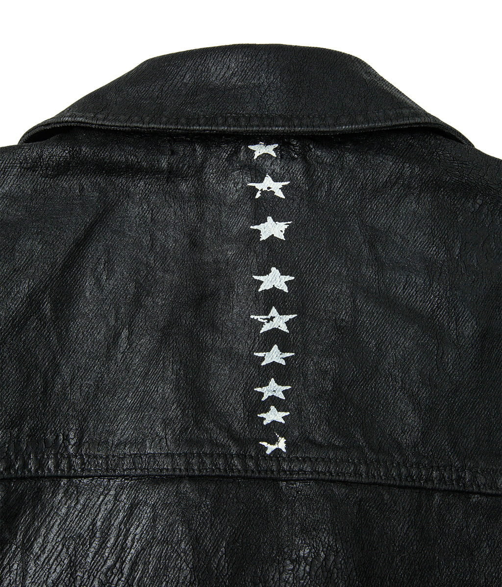 Waxed Cotton Double-Breasted Blazer