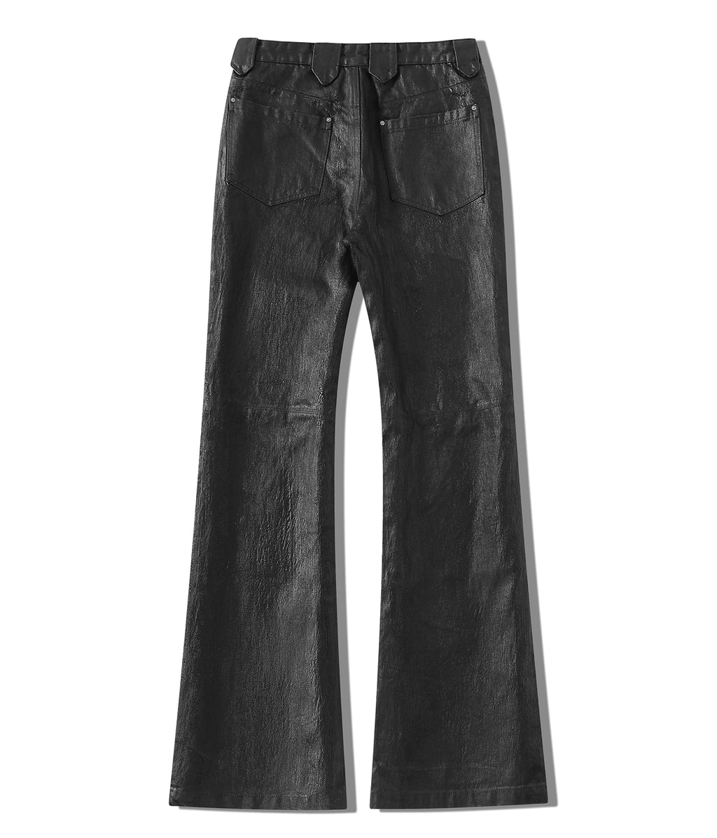 Waxed Flare Denim