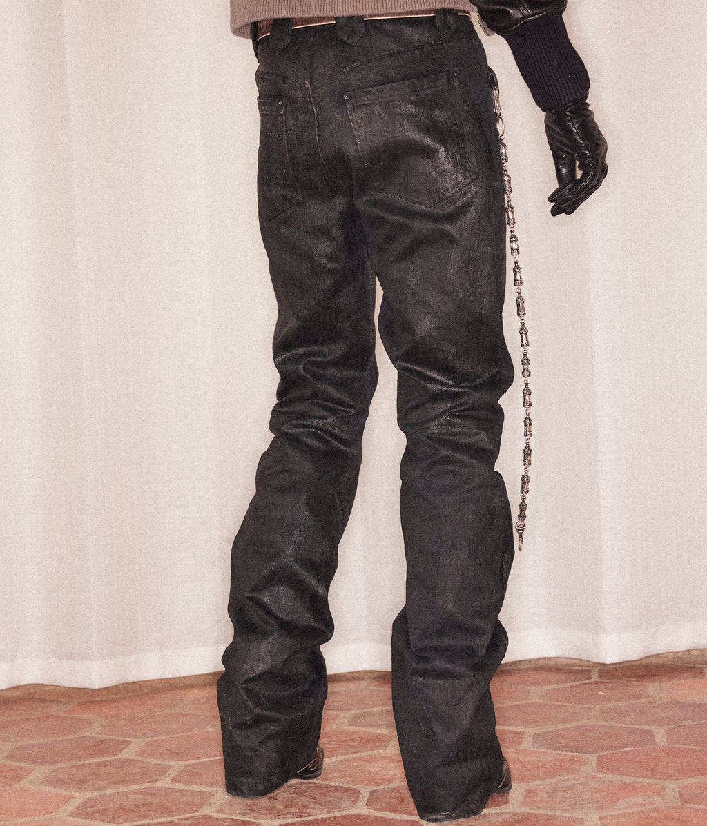 Waxed Flare Denim