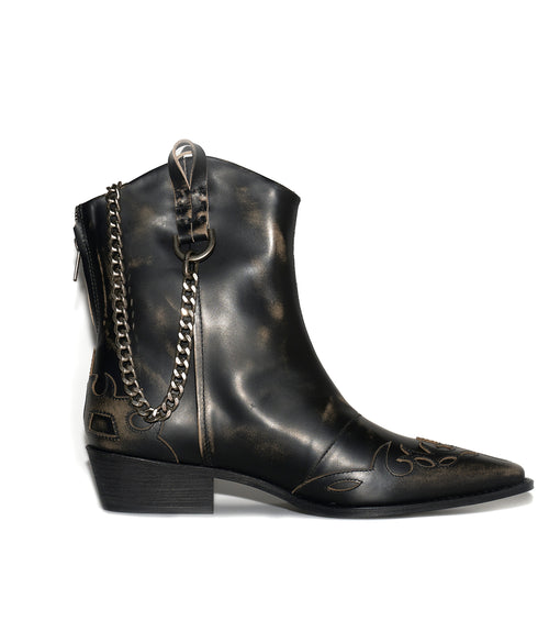 Chain Western Boots