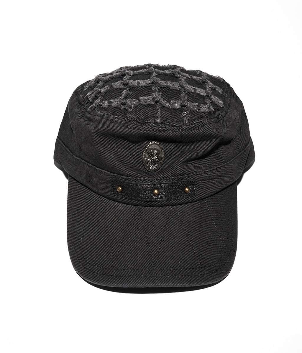 Coin-Emblem Distressed Military Cap | Richill Melancholy