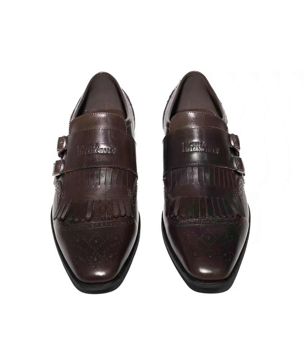 Fringed Monk Leather Shoes | Richill Melancholy