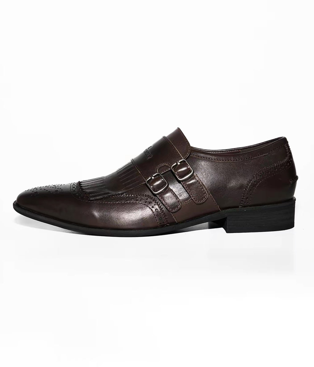Fringed Monk Leather Shoes | Richill Melancholy