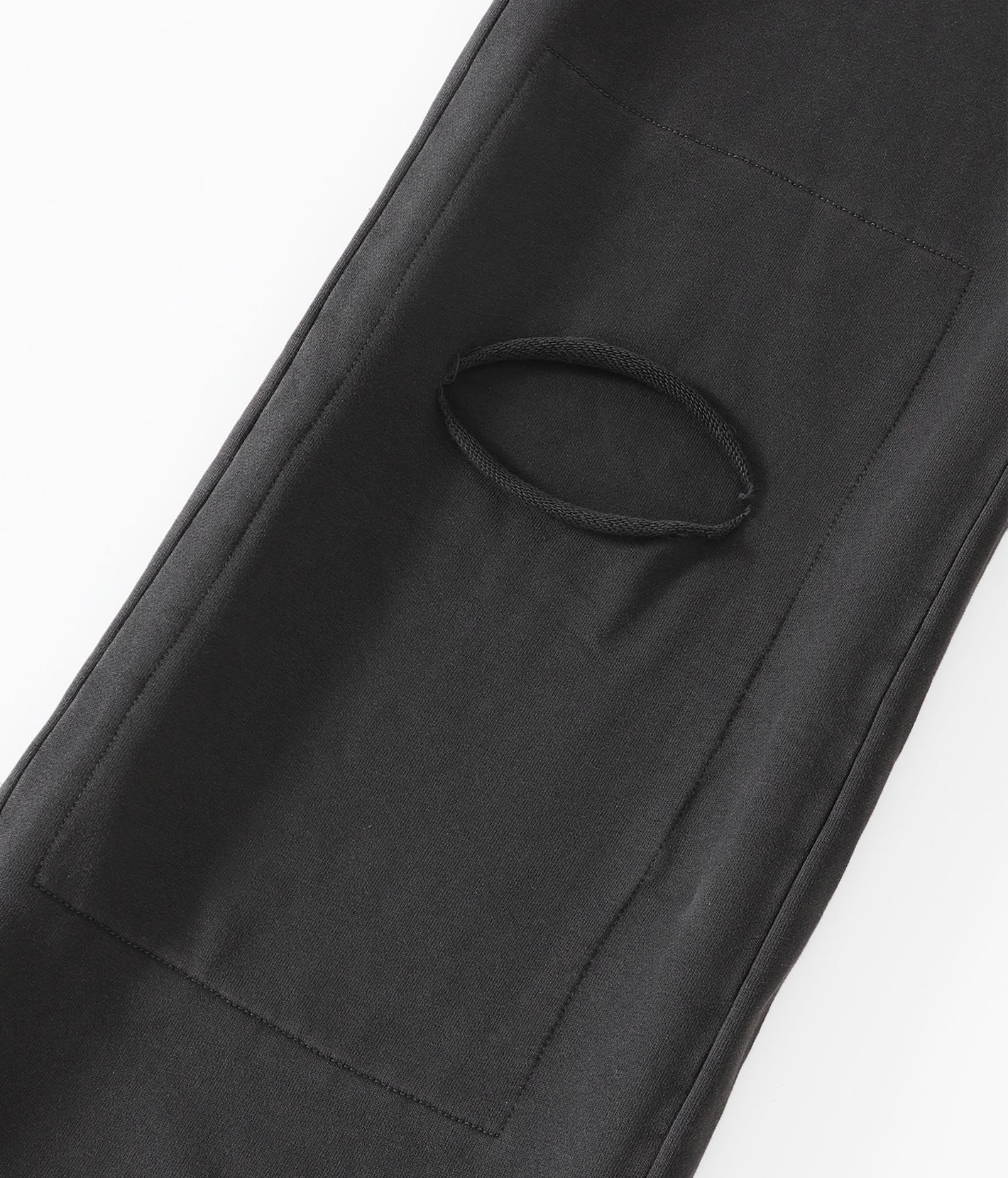 Antique Coin Ring-Detail Contrast-Stitch Washed Sweatpants