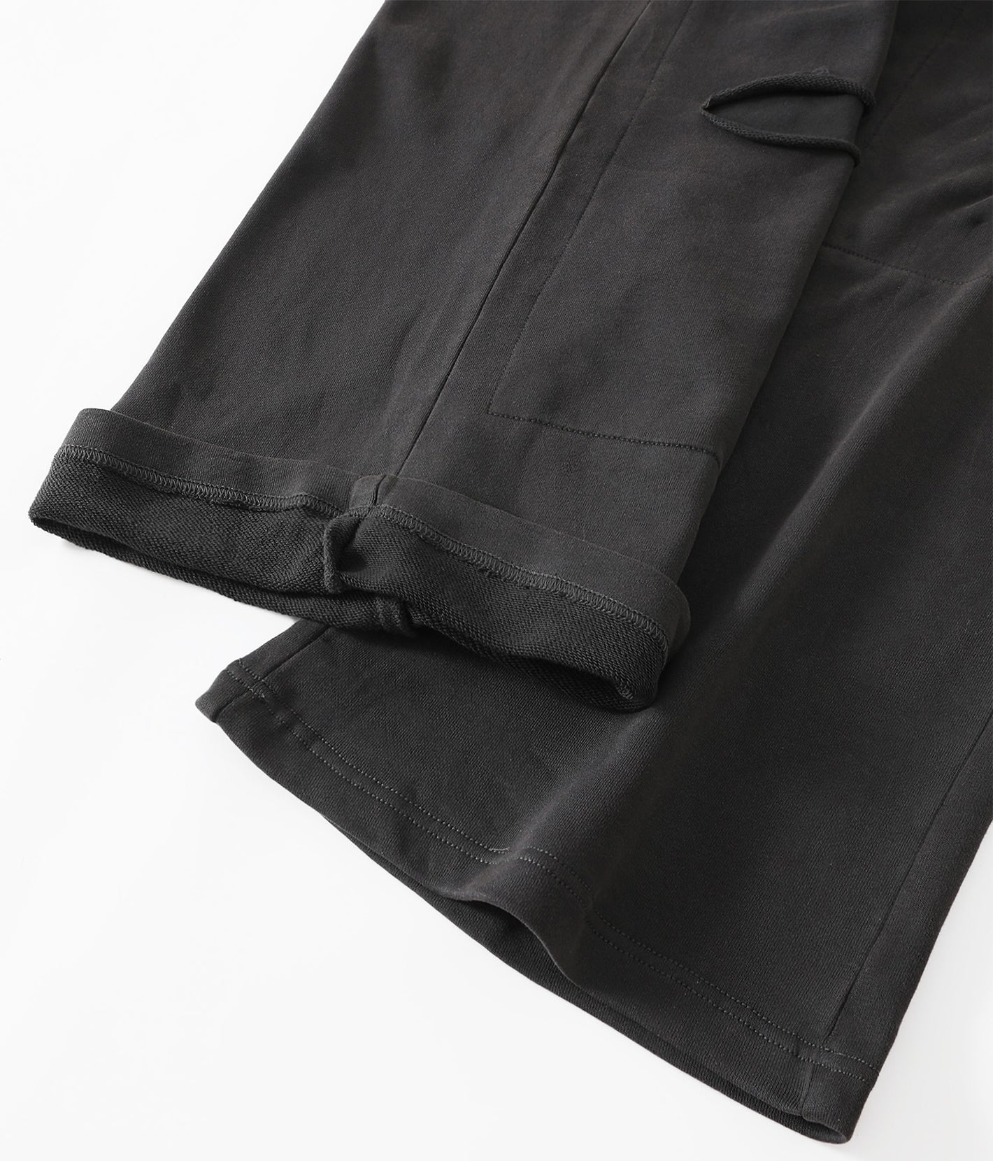 Antique Coin Ring-Detail Contrast-Stitch Washed Sweatpants