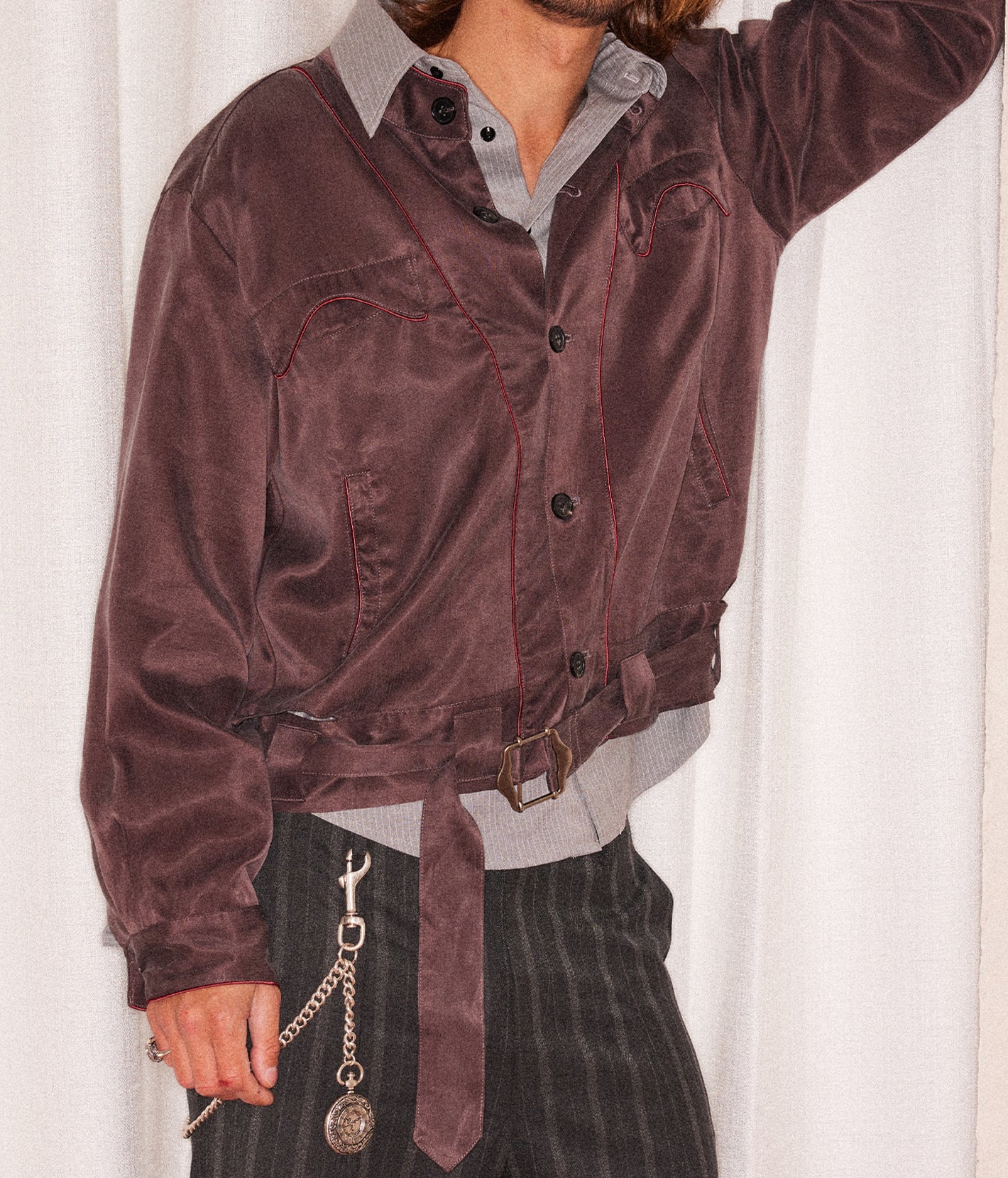 Belted Cupro Jacket | Richill Melancholy