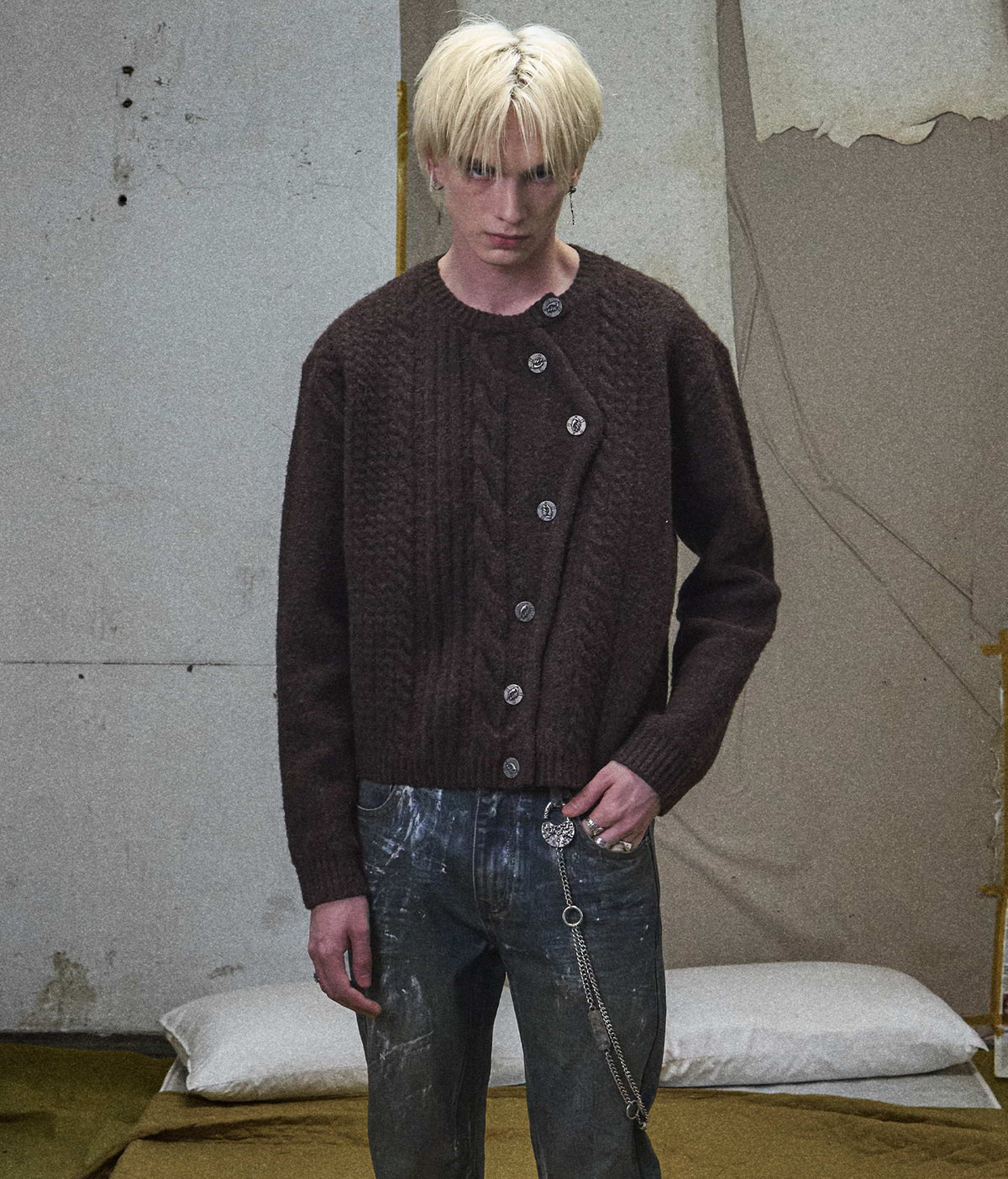 Cable Knit Crewneck Sweater