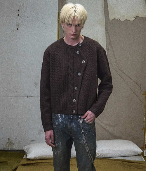 Cable Knit Crewneck Sweater