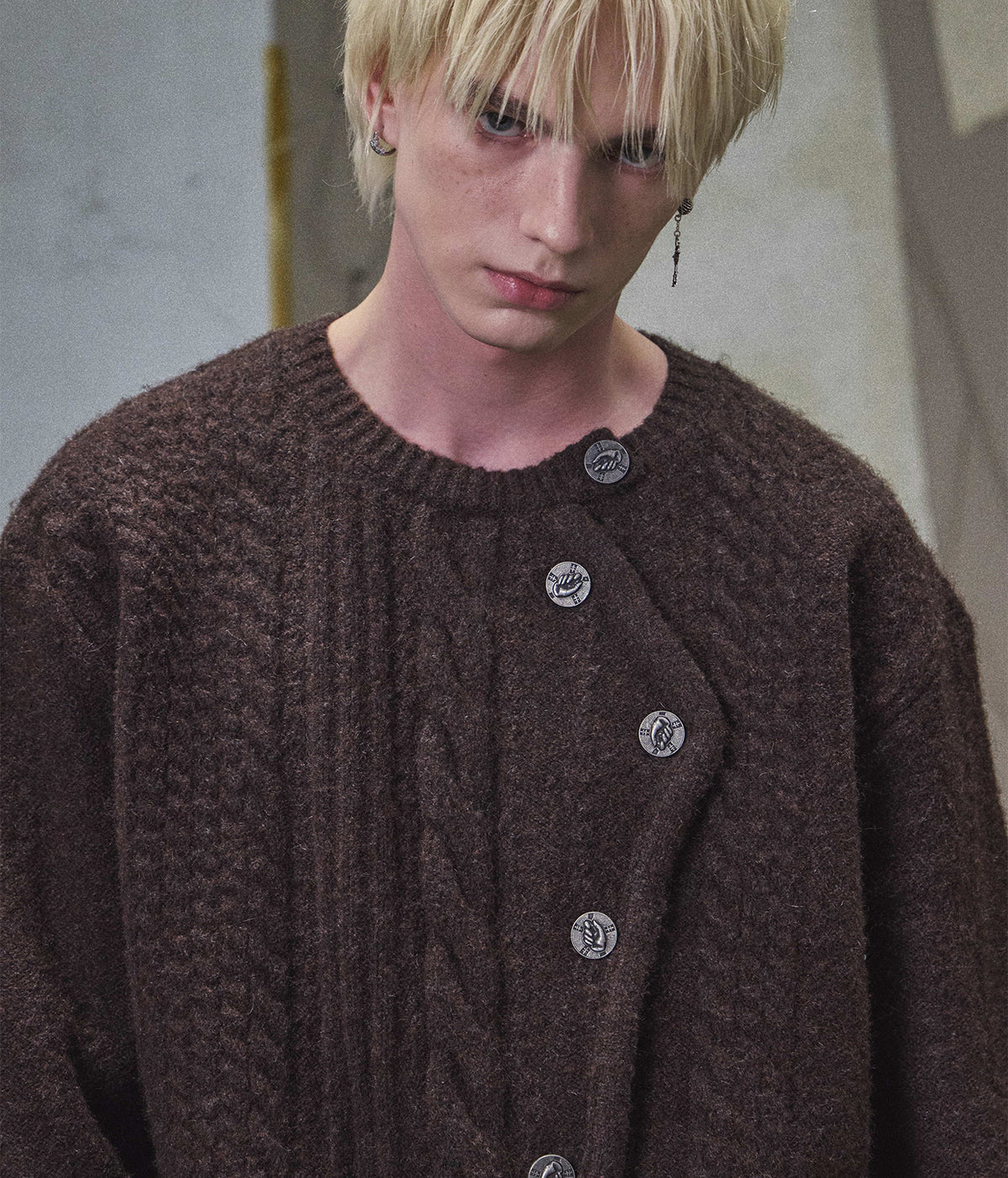 Cable Knit Crewneck Sweater