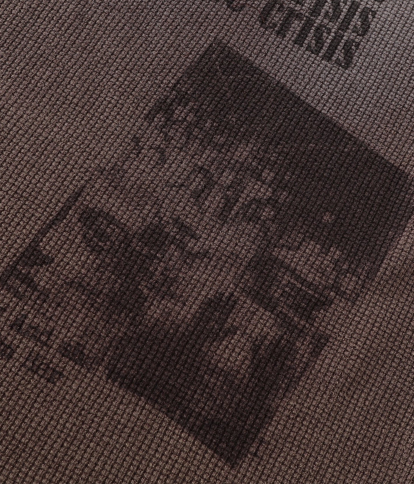 Fade Portrait Graphic Waffle Henley Tee