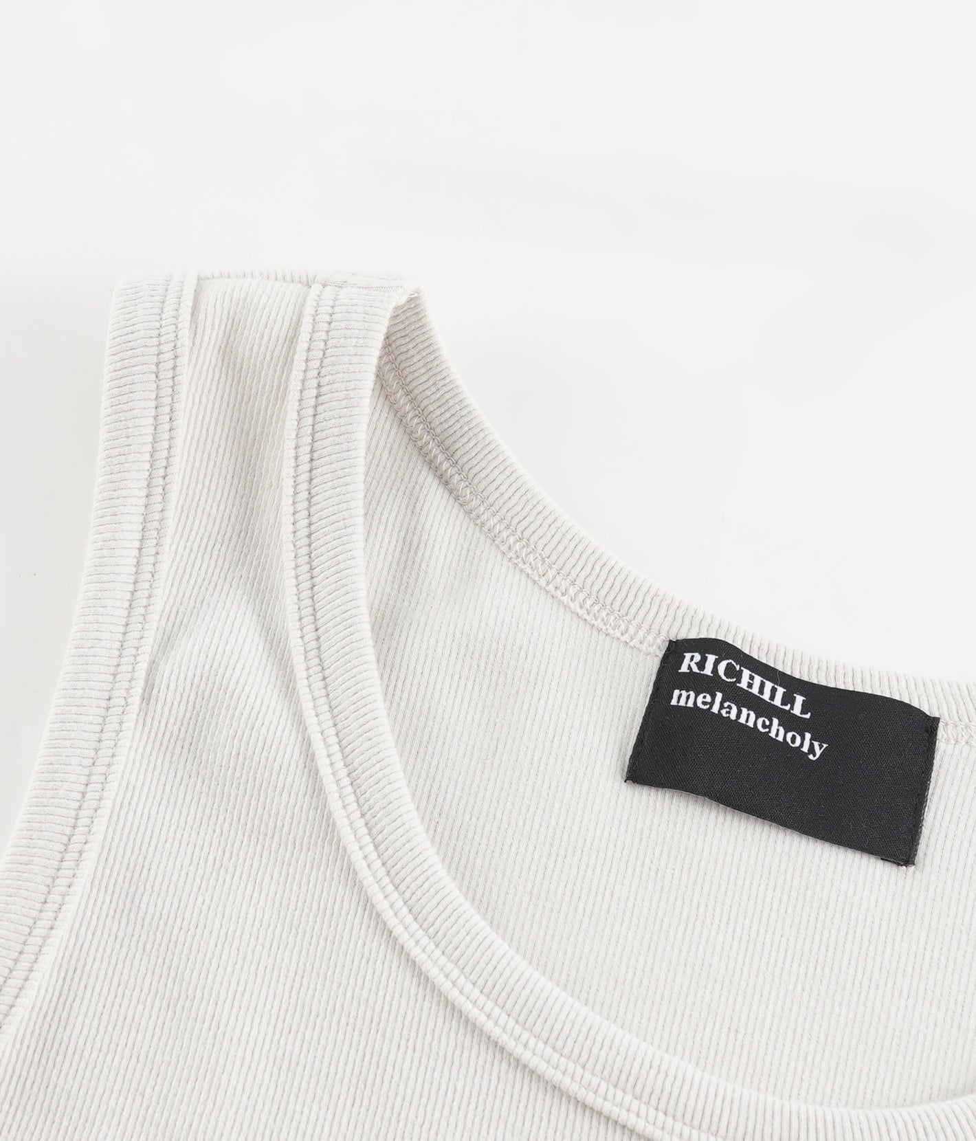 Graphic Ribbed Tank Top