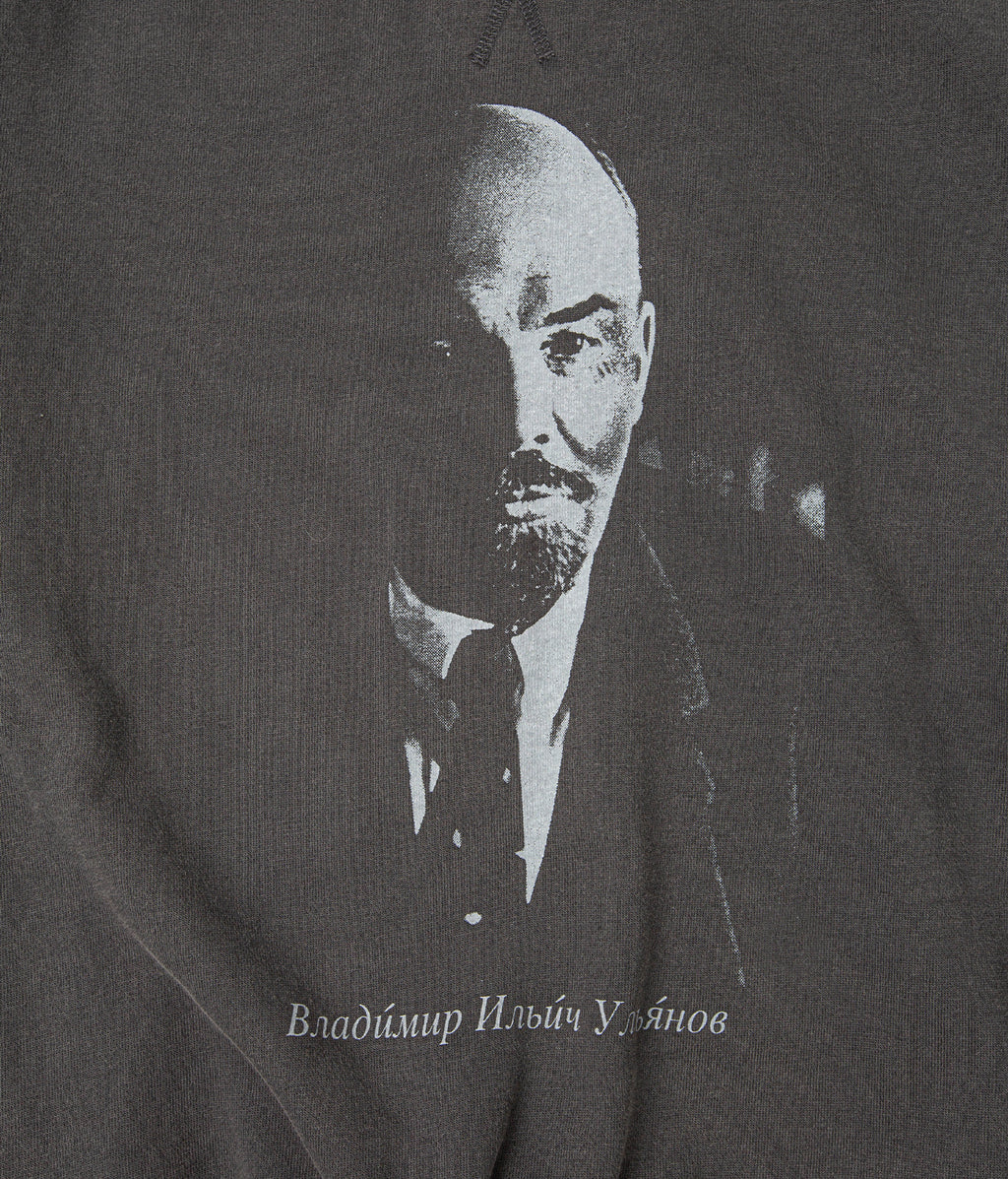 Lenin Portrait Distressed Crewneck Sweatshirt