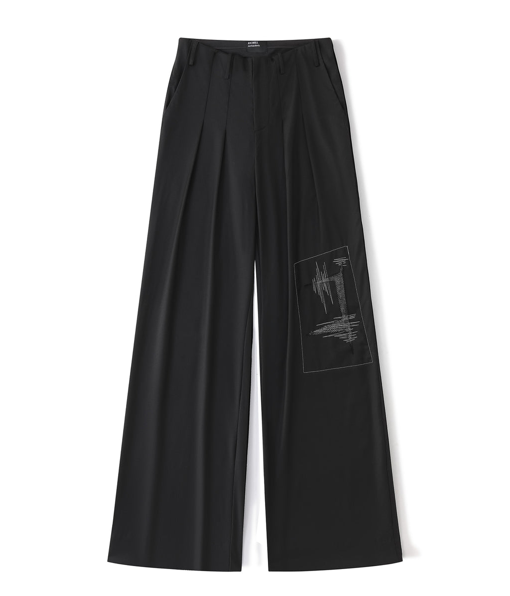 Patch Wool Tailored Trouser