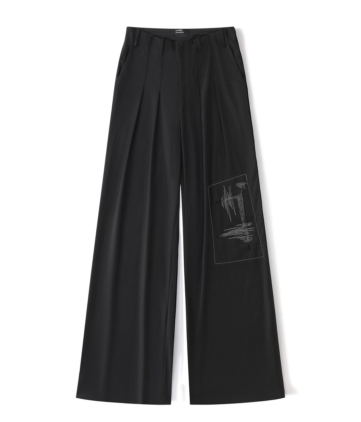 Patch Wool Tailored Trouser