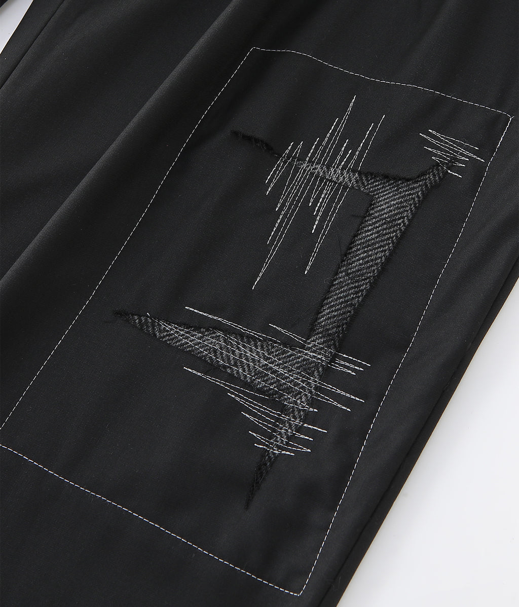 Patch Wool Tailored Trouser