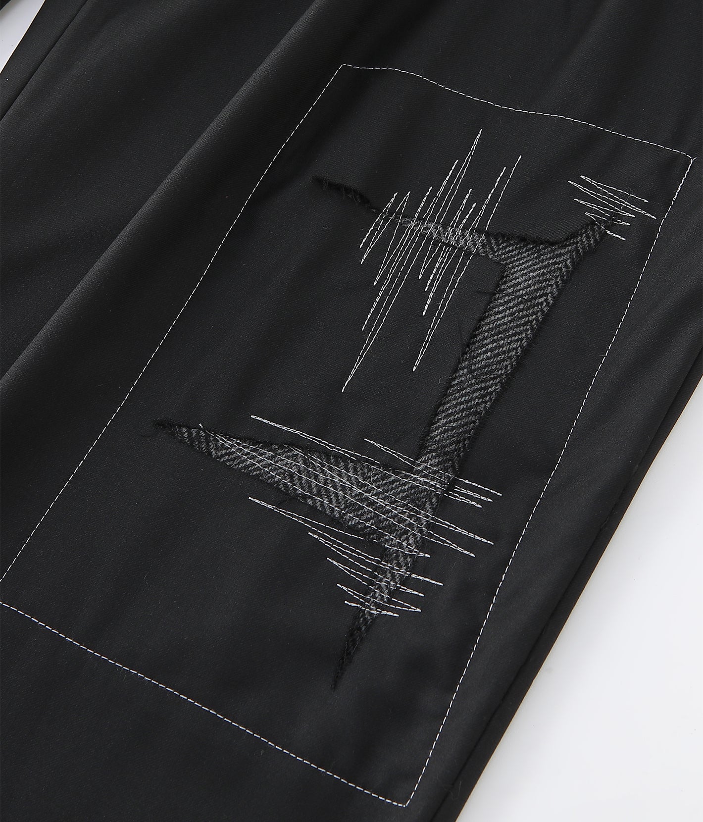 Patch Wool Tailored Trouser