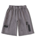 Patchwork Graphic Washed Sweatshorts
