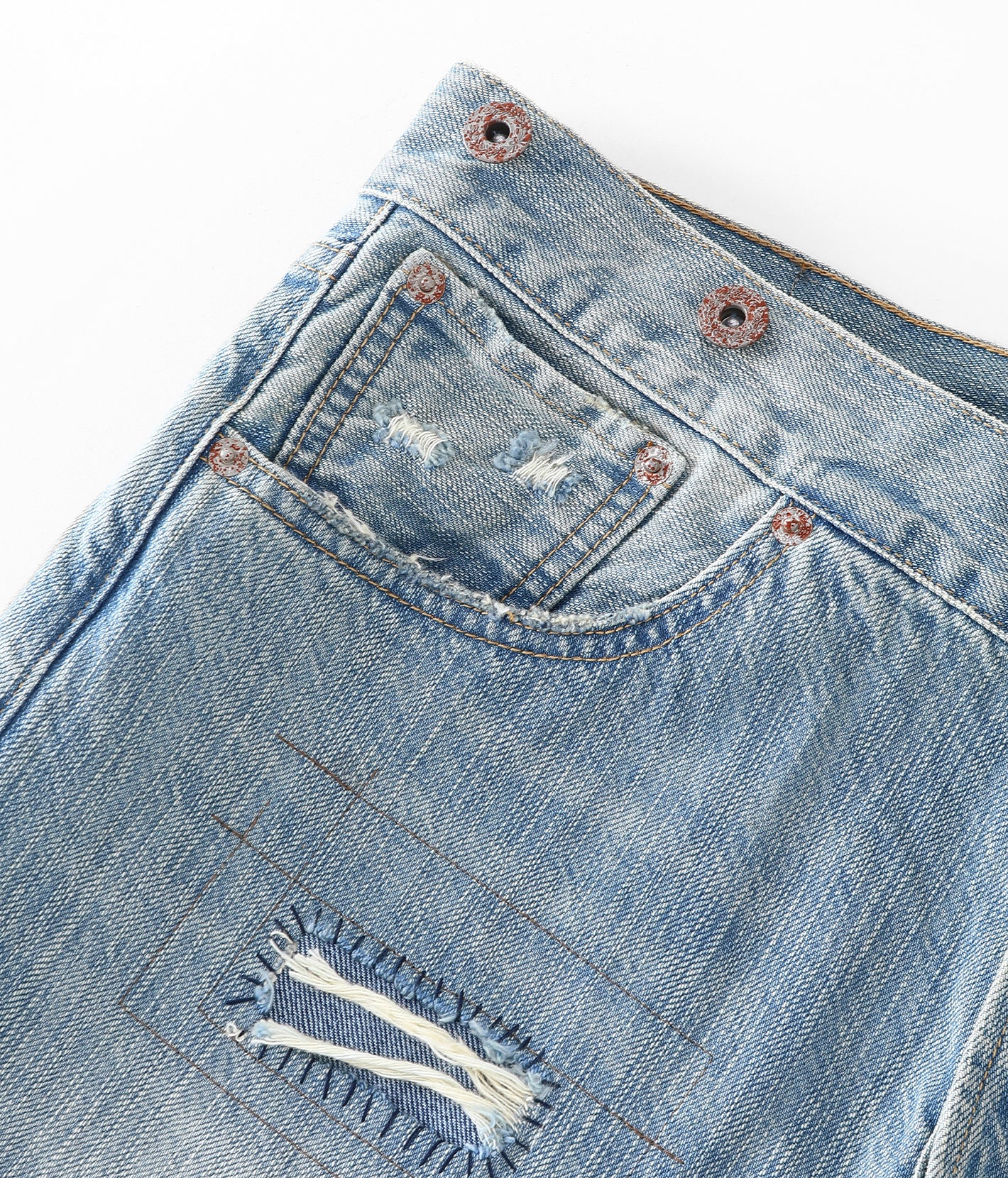 Rust Button Selvedge Denim