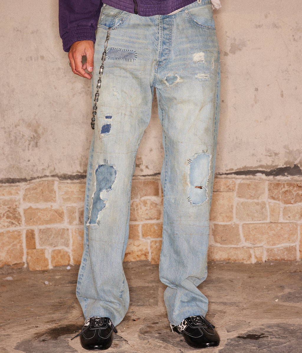 Rust Button Selvedge Denim