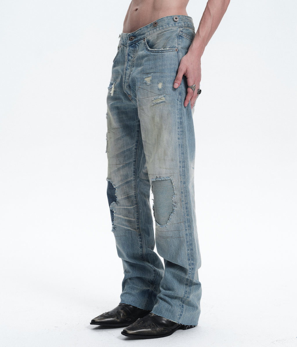 Rust Button Selvedge Denim