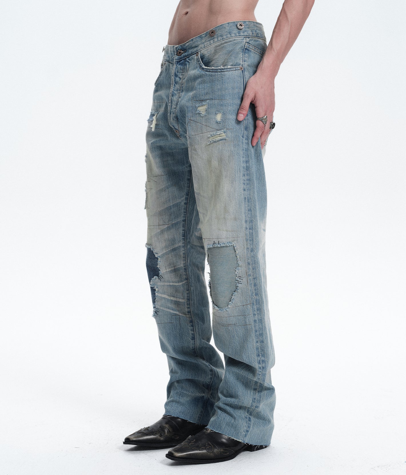 Rust Button Selvedge Denim