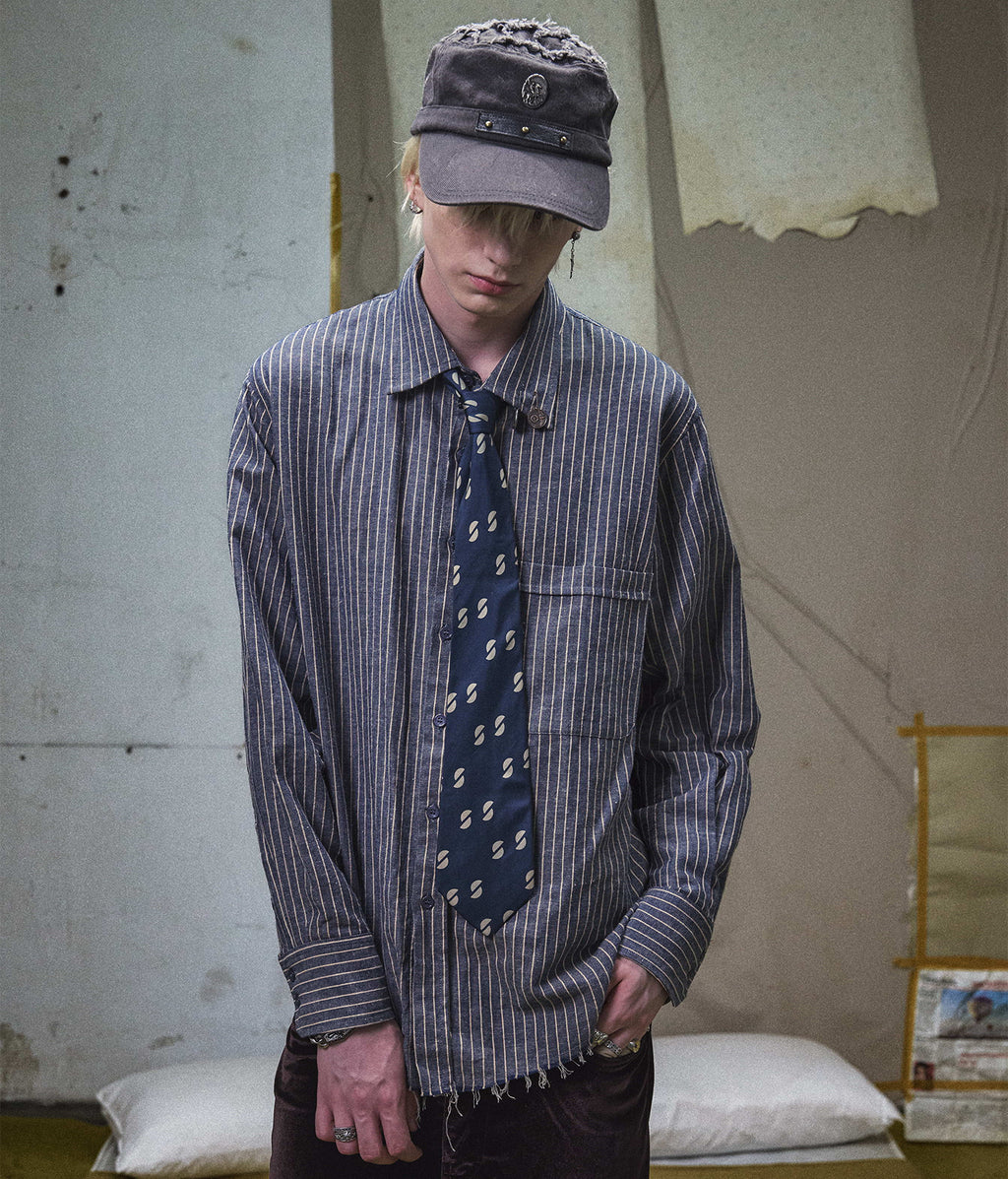 Striped Cotton Linen Shirt