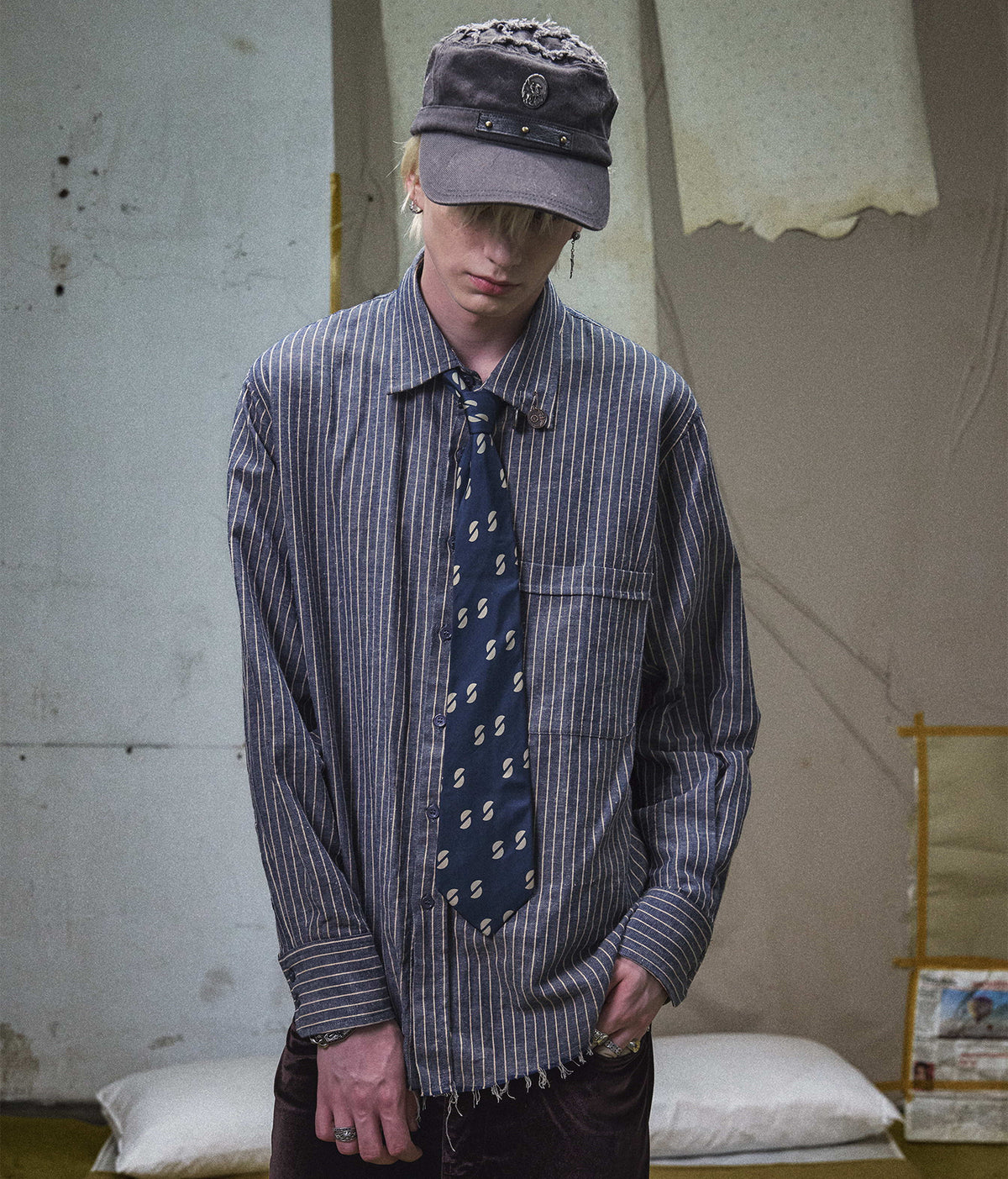 Striped Cotton Linen Shirt