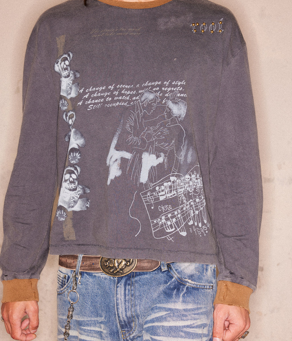 Studded Graphic L-S Tee | Richill Melancholy