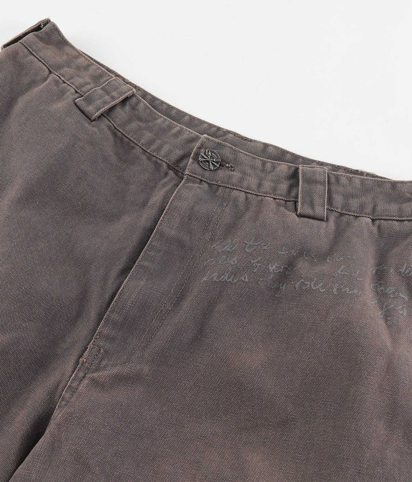 Studded Washed Canvas Shorts