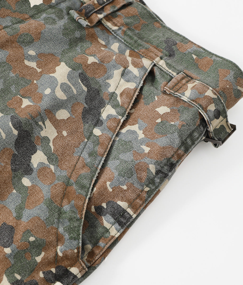 Vintage Washed Camouflage Cargo Shorts