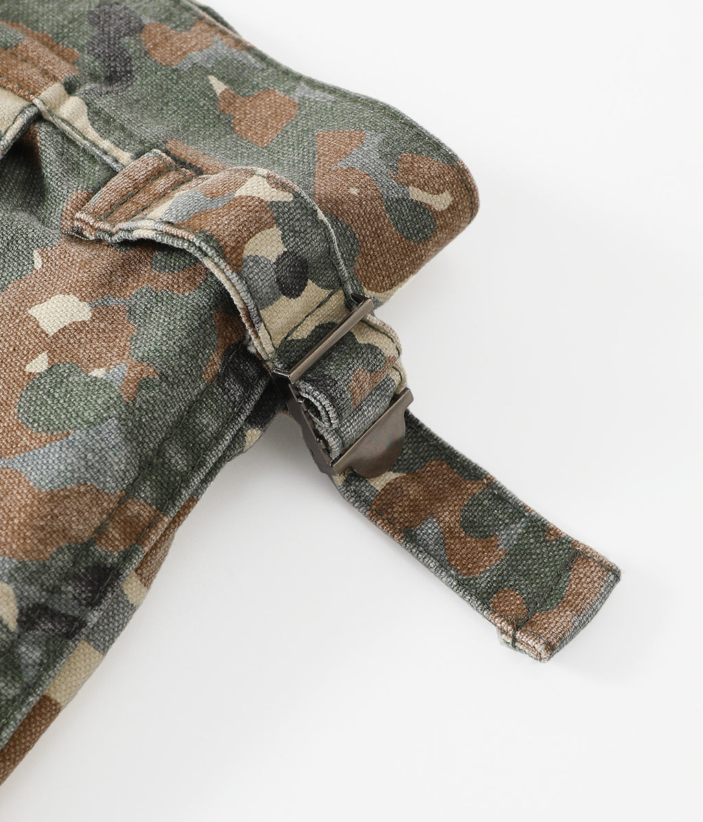 Vintage Washed Camouflage Cargo Shorts