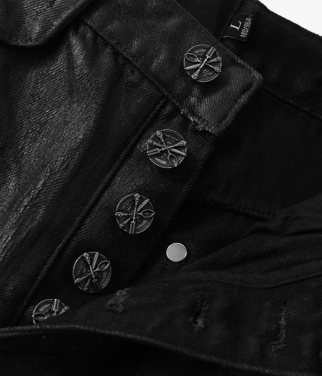Waxed Flare Denim