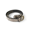 Python Leather Studded Belt — Dorsal Scale