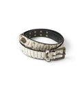 Python Leather Studded Belt — Ventral Scale