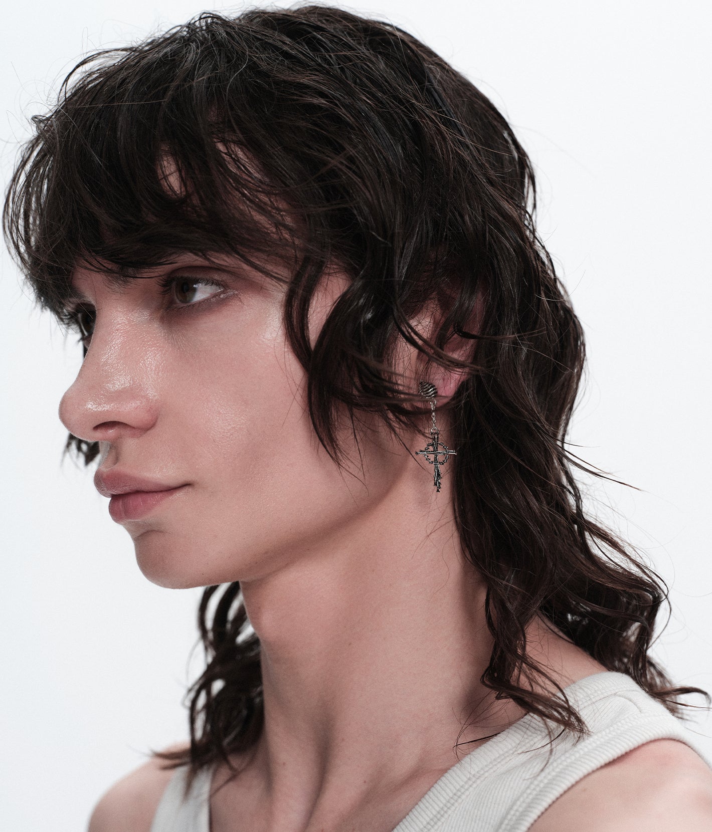 Thorn Cross Drop Earings Set